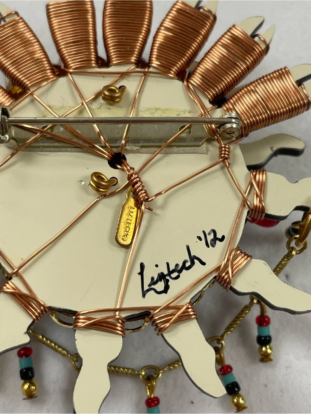 Liztech Sun Kachina Hand-Crafted Brooch